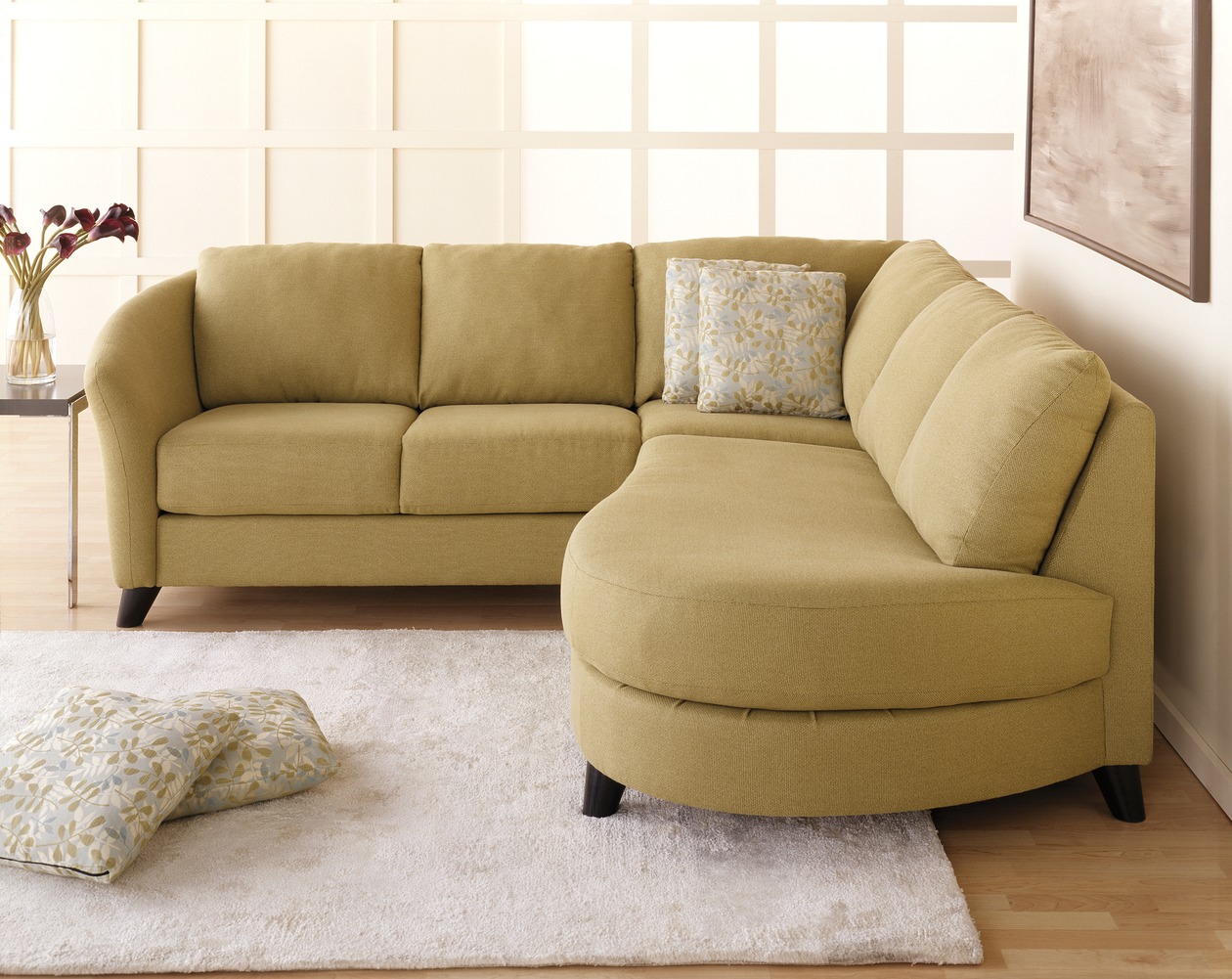 ALULA : sofa, méridienne convertible en lit d'appoint - incluant le futon  et deux coussins ALULA structure bois naturel - 746 - Gris 746 (Futon et 2  coussins)